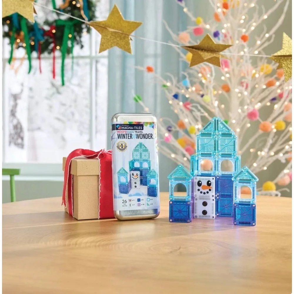 Magna-Tiles microMAGS Travel Winter Wonder 26 Piece Magnetic Set 254026WW New
